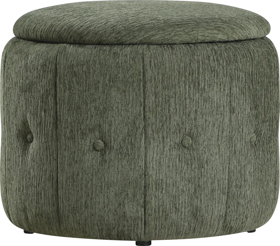 Aerora Green Storage Ottoman
