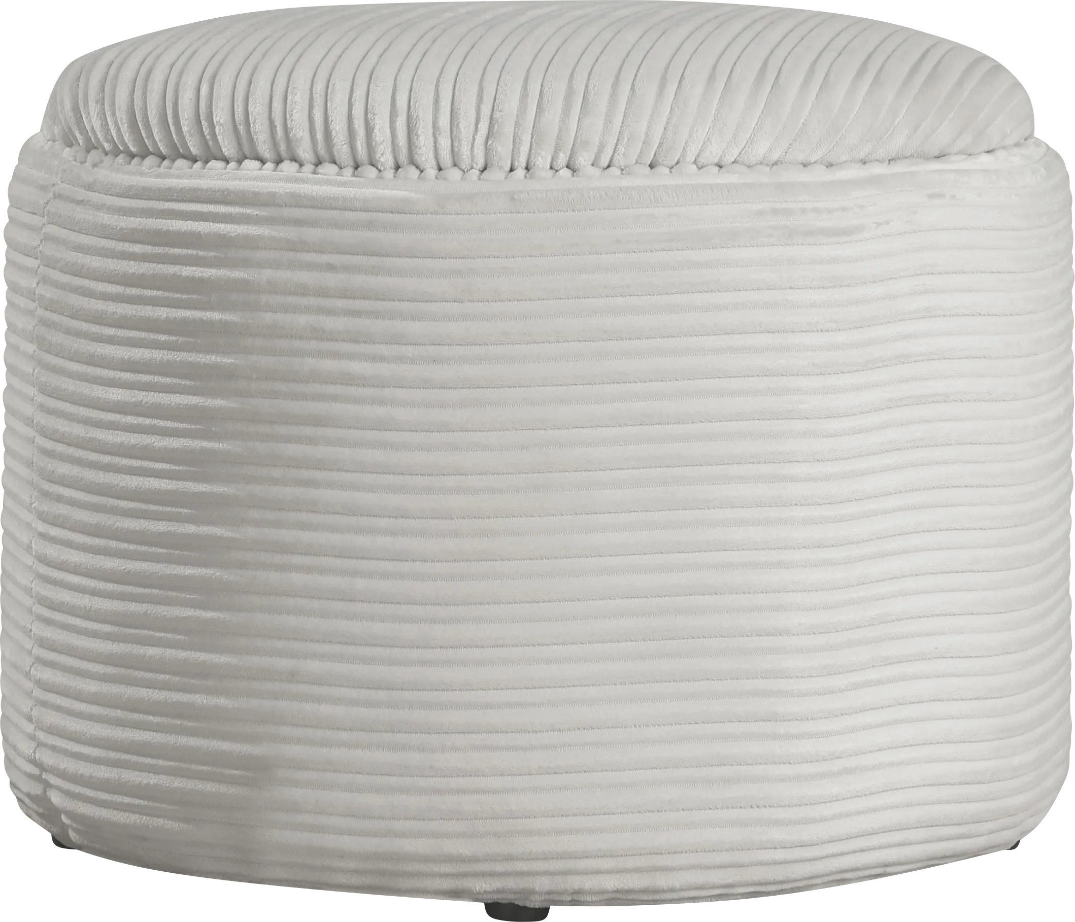 Mairlon White Storage Ottoman - Thumbnail - Image 1