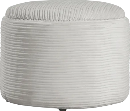 Mairlon White Storage Ottoman