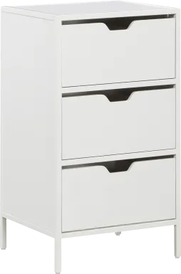Uchea White File Cabinet