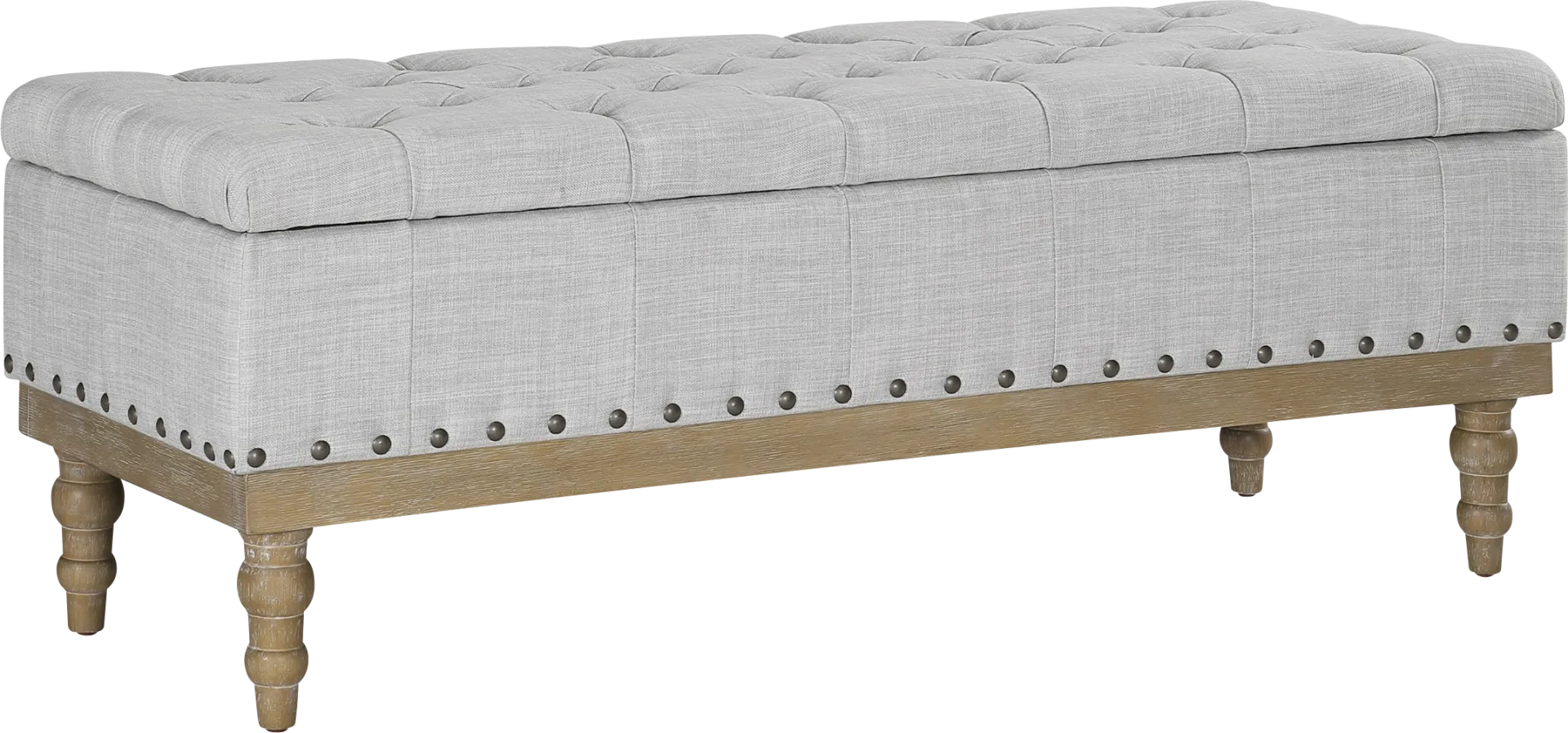 Aibell Gray Storage Bench - Image 1