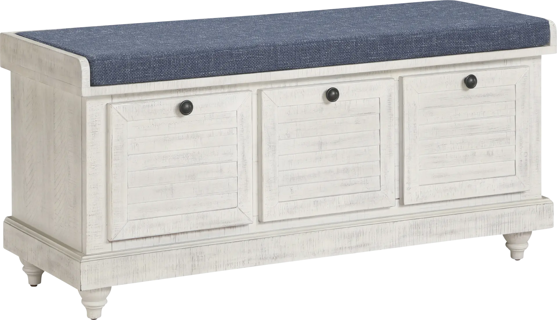 Chikelu White Storage Bench