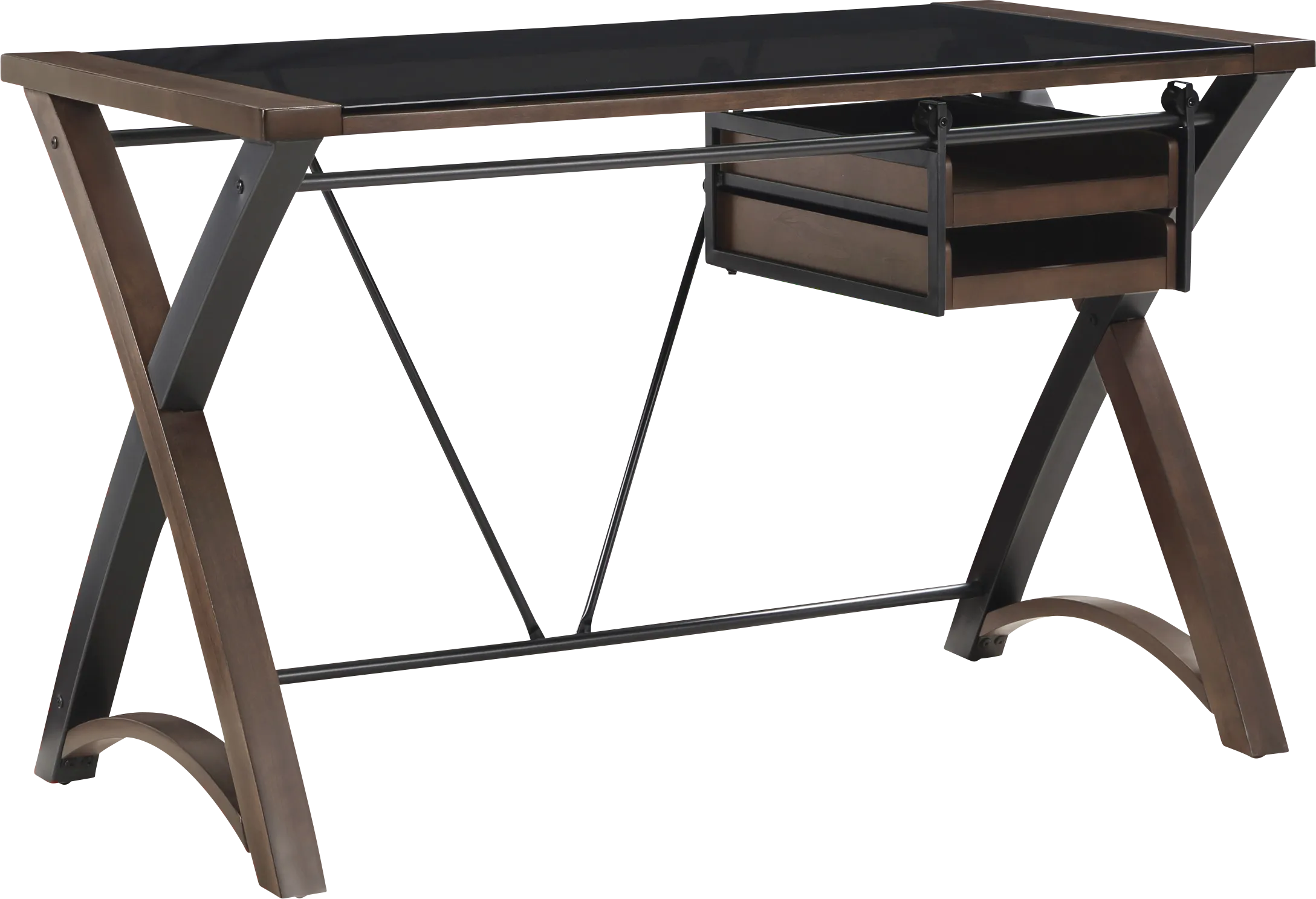 Lukusa Brown Storage Desk - Thumbnail - Image 1