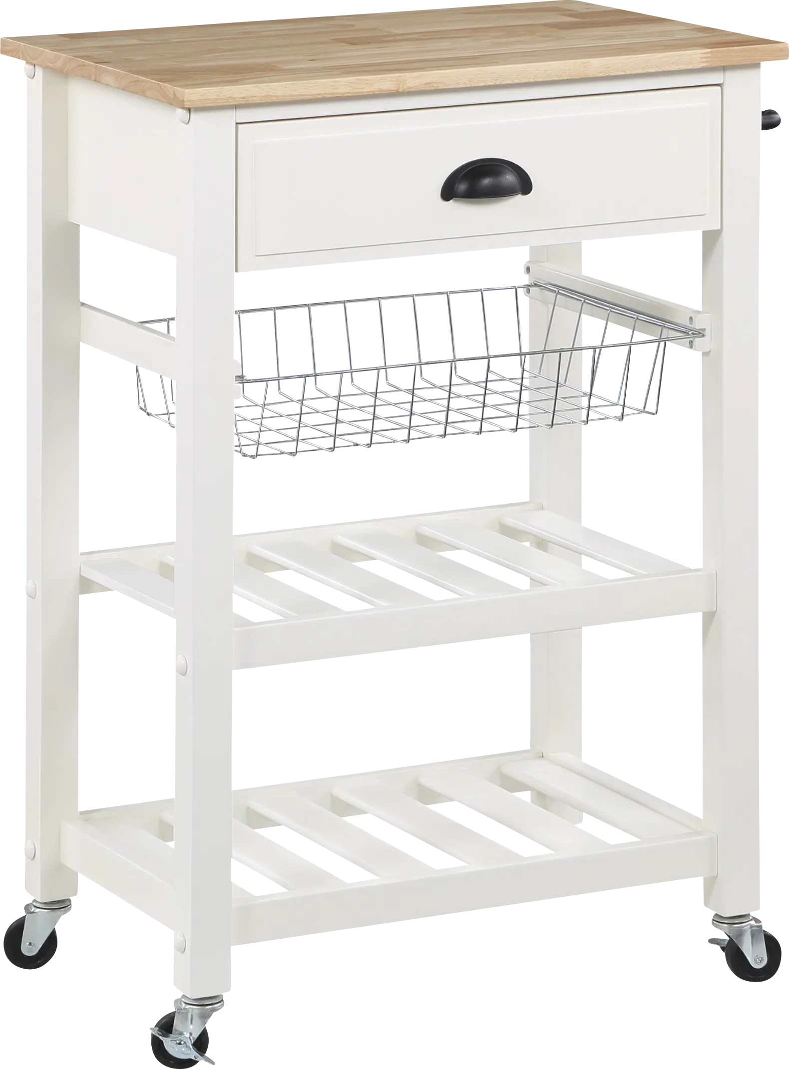 Ariyanna White Kitchen Cart