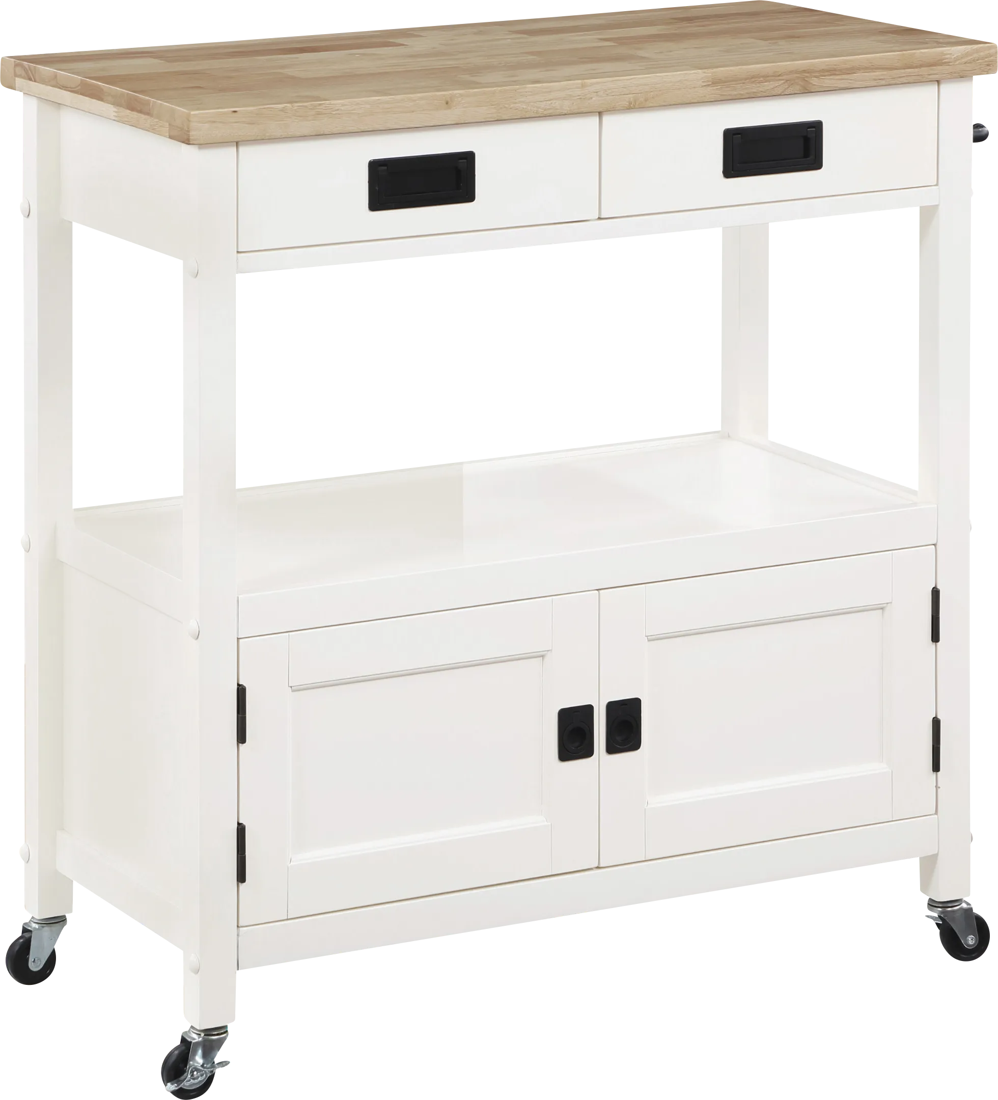 Paxt White Kitchen Cart - Thumbnail - Image 1
