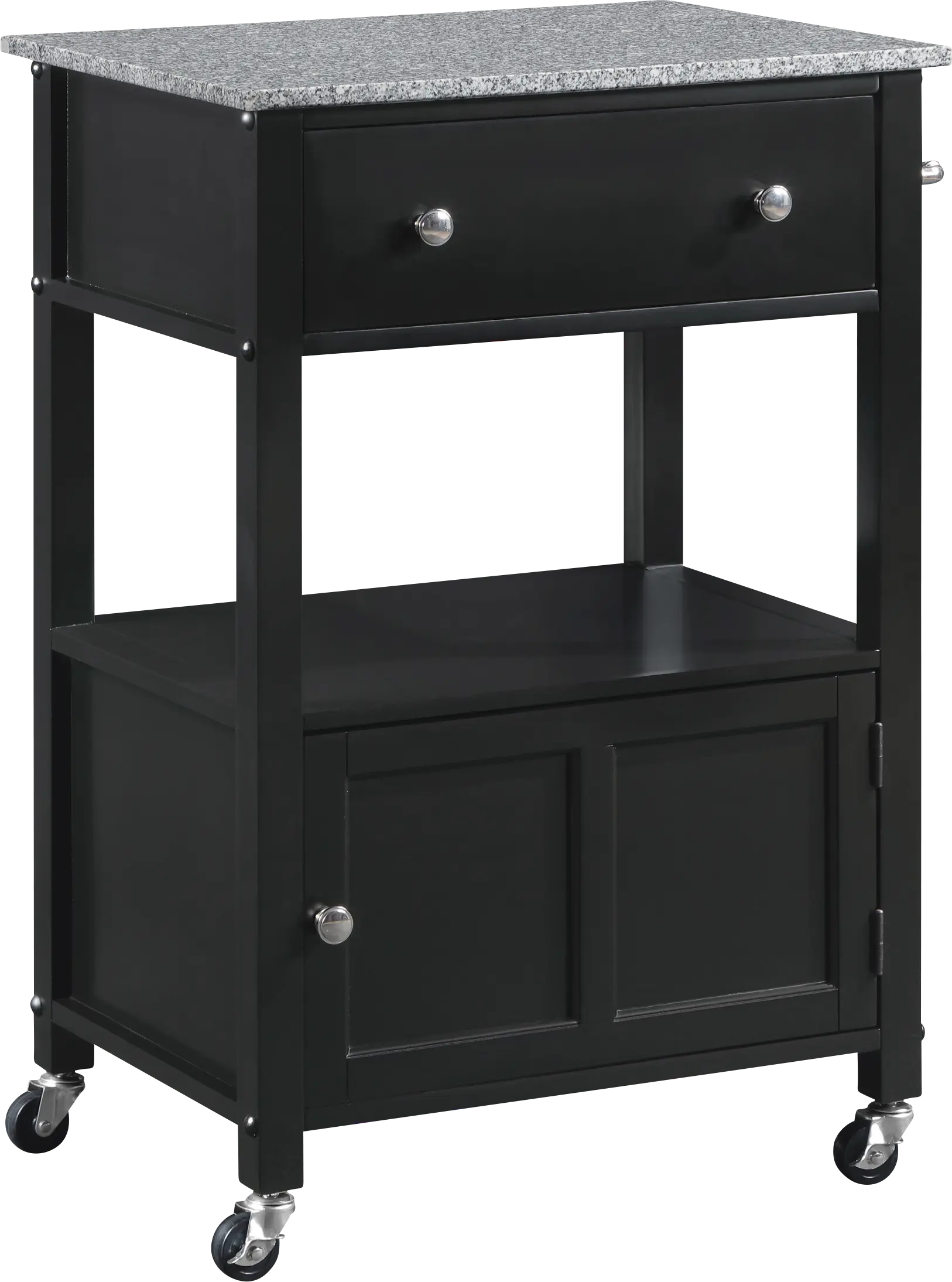 Fyonae Black Kitchen Cart