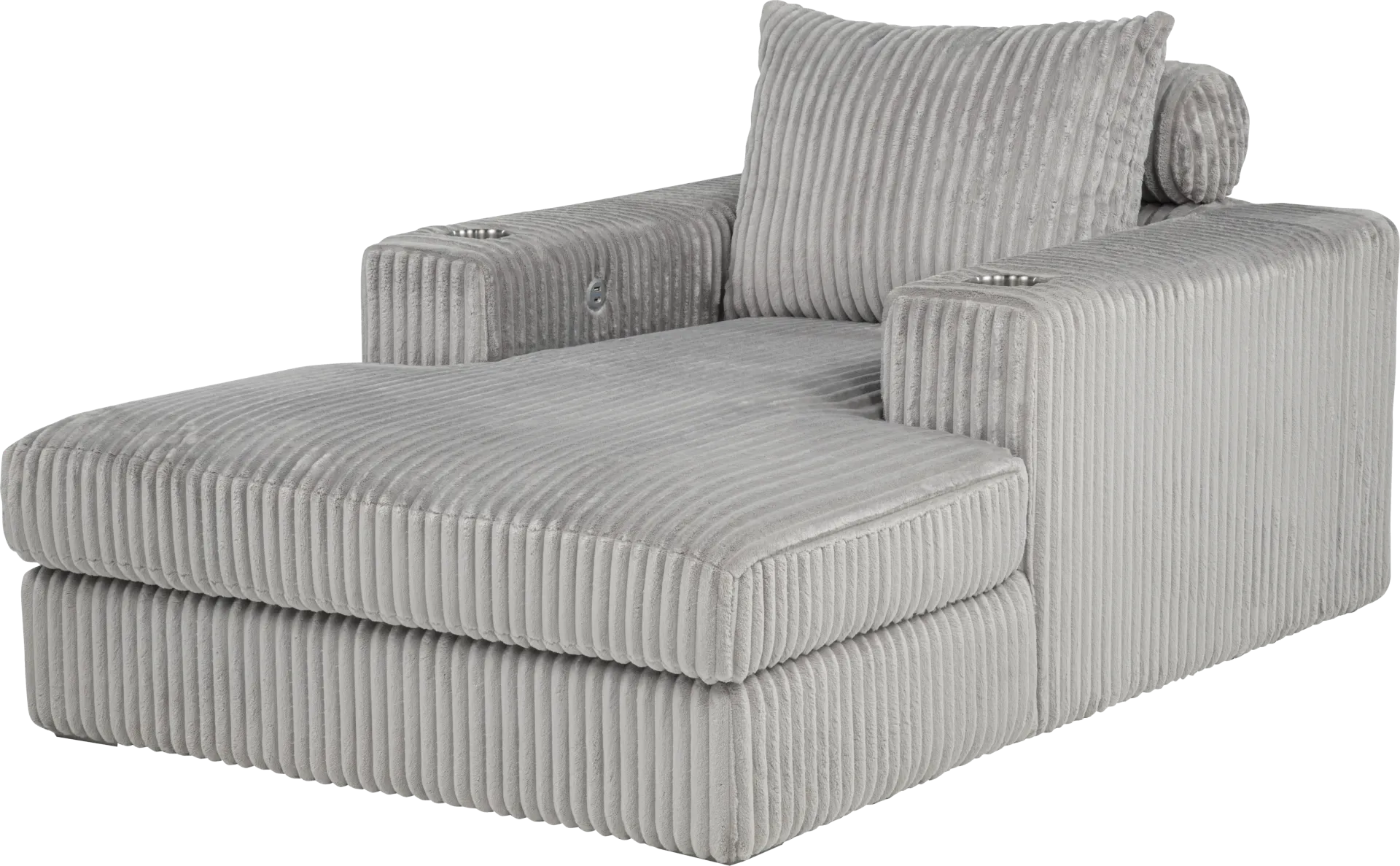 Kids Hepburn Gray Chaise - Image 1