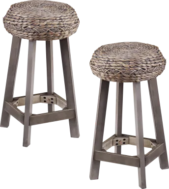 Hebberg Brown Counter Height Stool, Set of 2