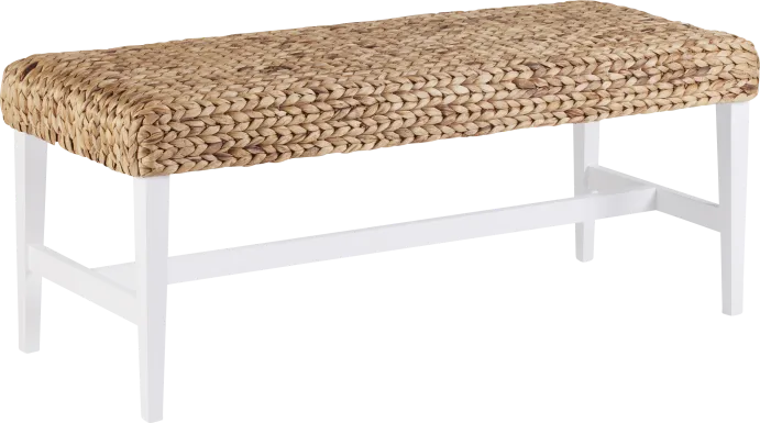 Bursard White Accent Bench