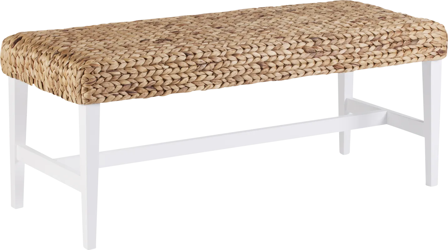 Bursard White Accent Bench