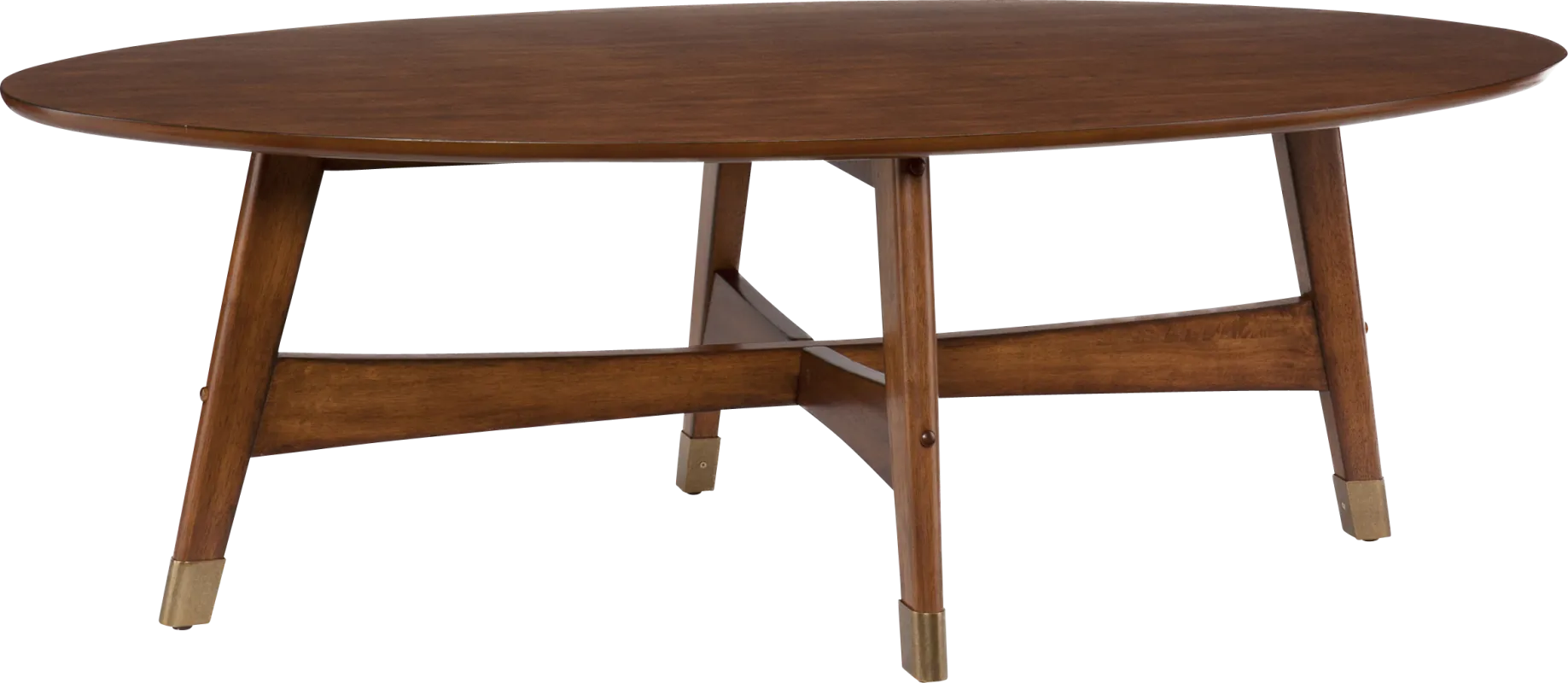 Uggan Brown Oval Cocktail Table