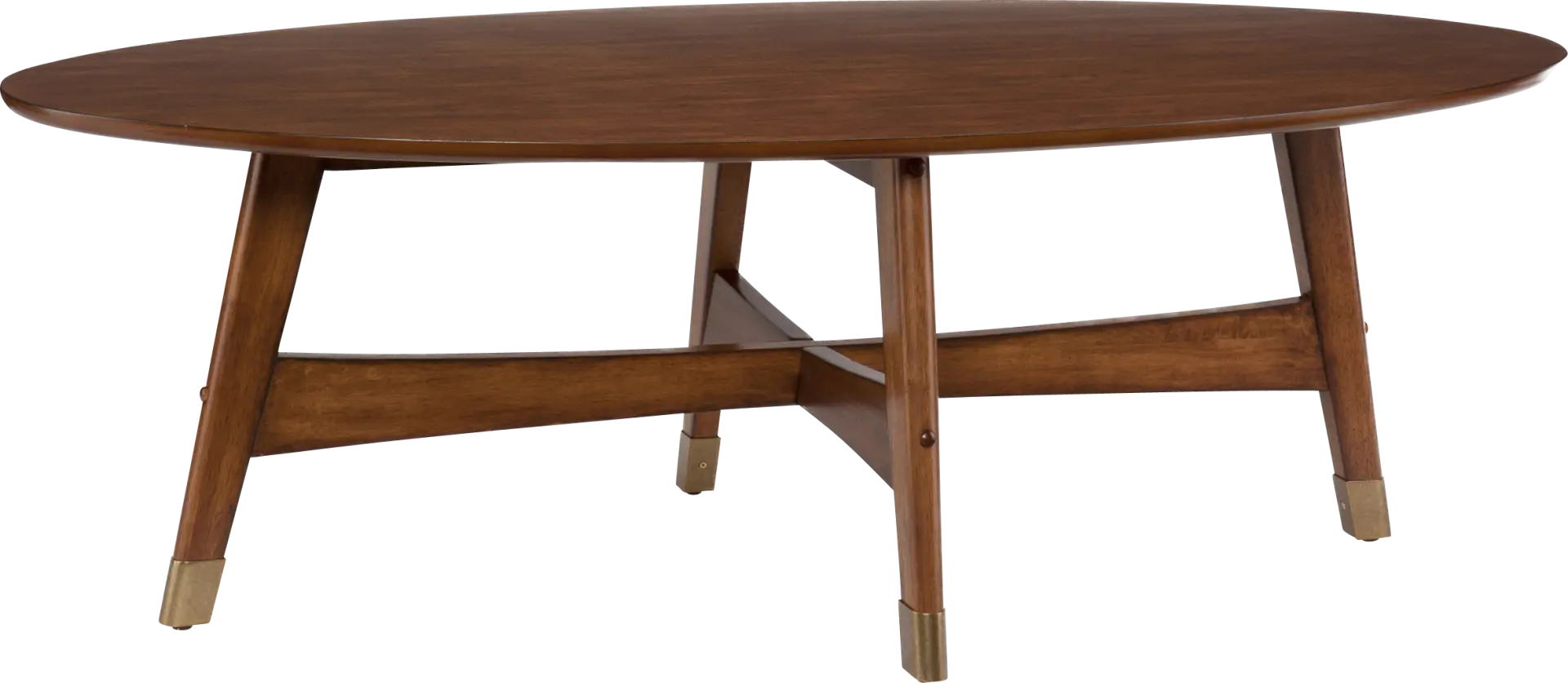 Uggan Brown Oval Cocktail Table
