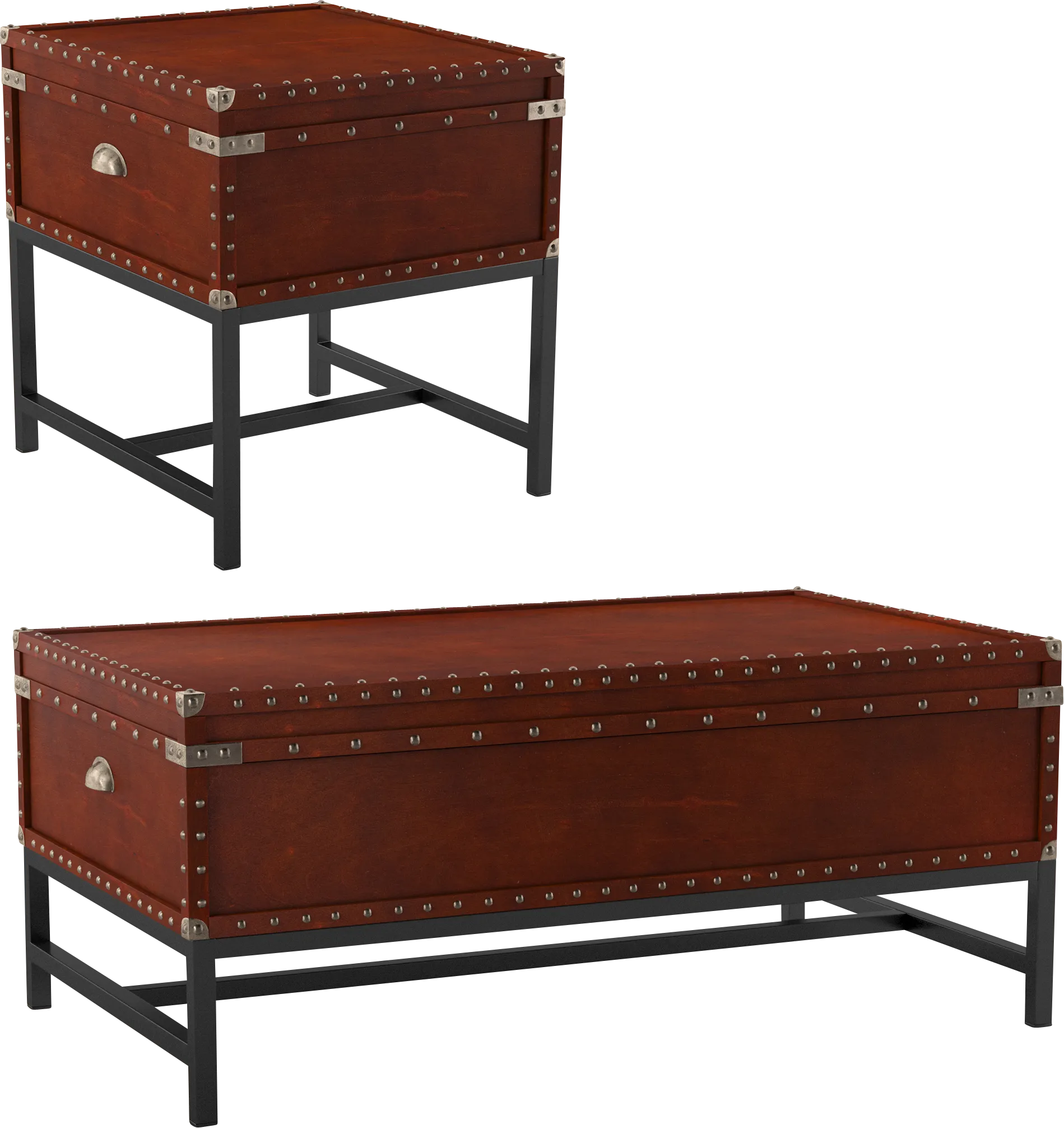 Zatan Brown Storage Cocktail Table - Thumbnail - Image 1