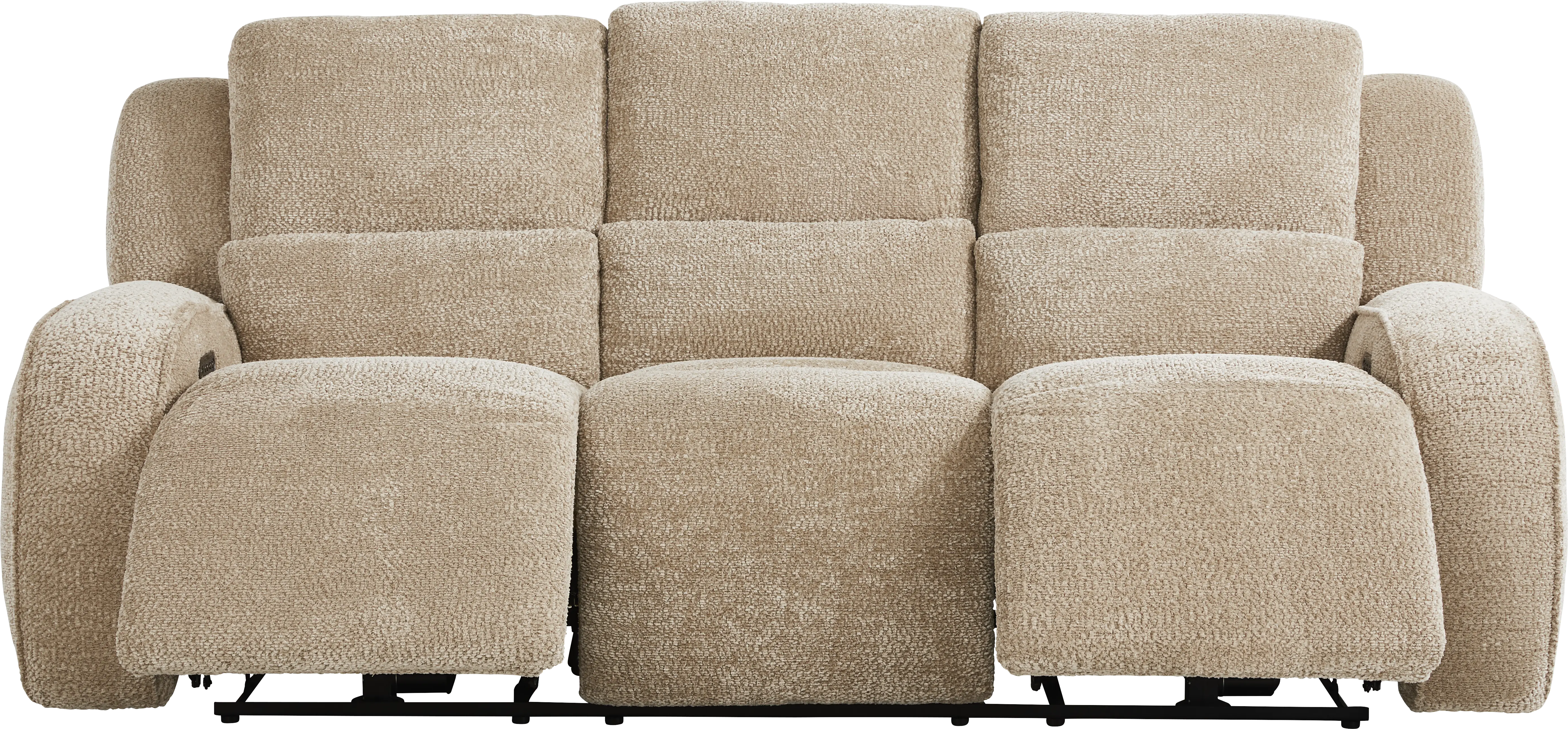 Crestwood Tan 5 Pc Dual Power Reclining Living Room - Thumbnail - Image 2