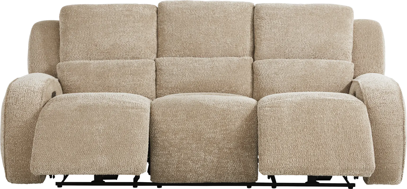 Crestwood Tan Dual Power Reclining Sofa