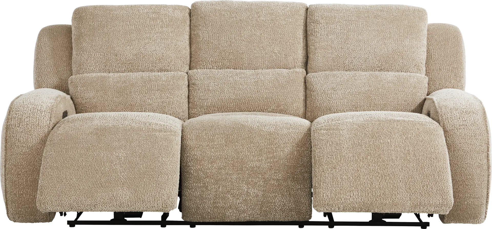 Crestwood Tan Dual Power Reclining Sofa