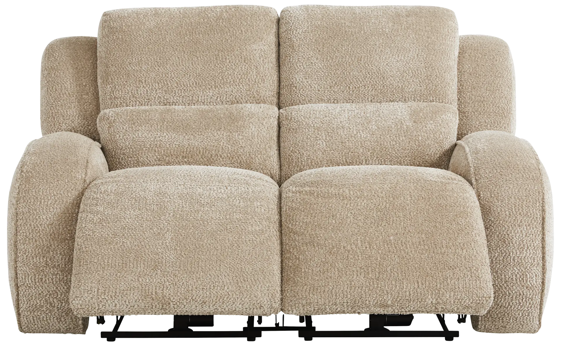 tan reclining loveseat