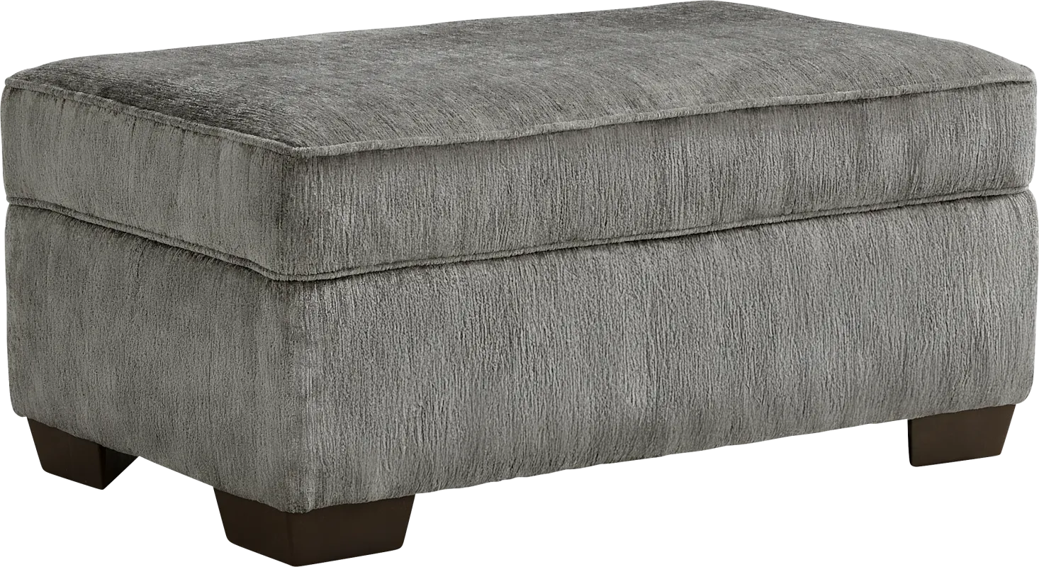 Wilcox Gray Storage Ottoman