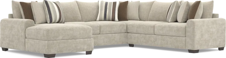 3 pc left arm chaise sectional