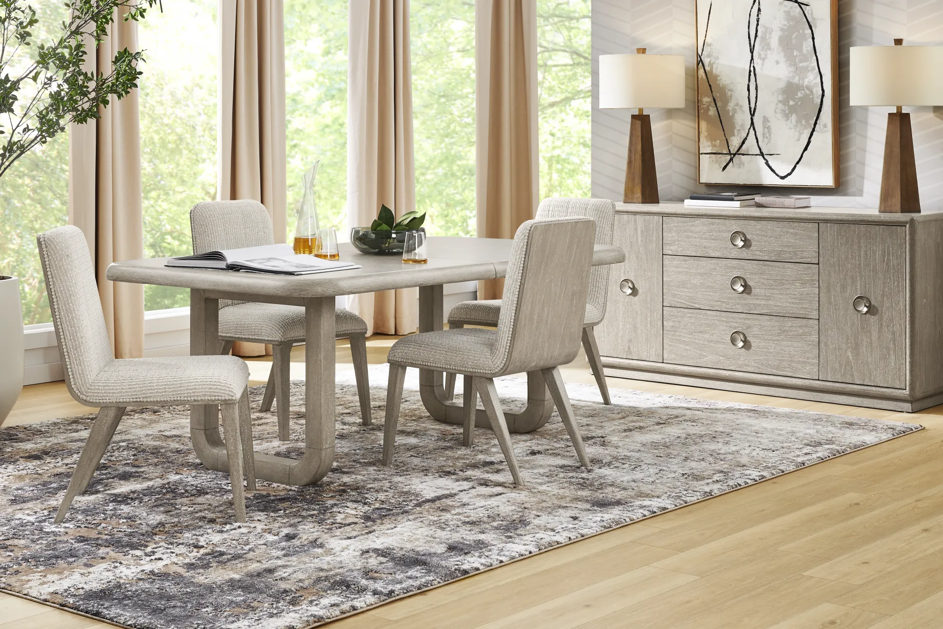 Santa Clarita Light Gray 5 Pc Dining Room - Image 1