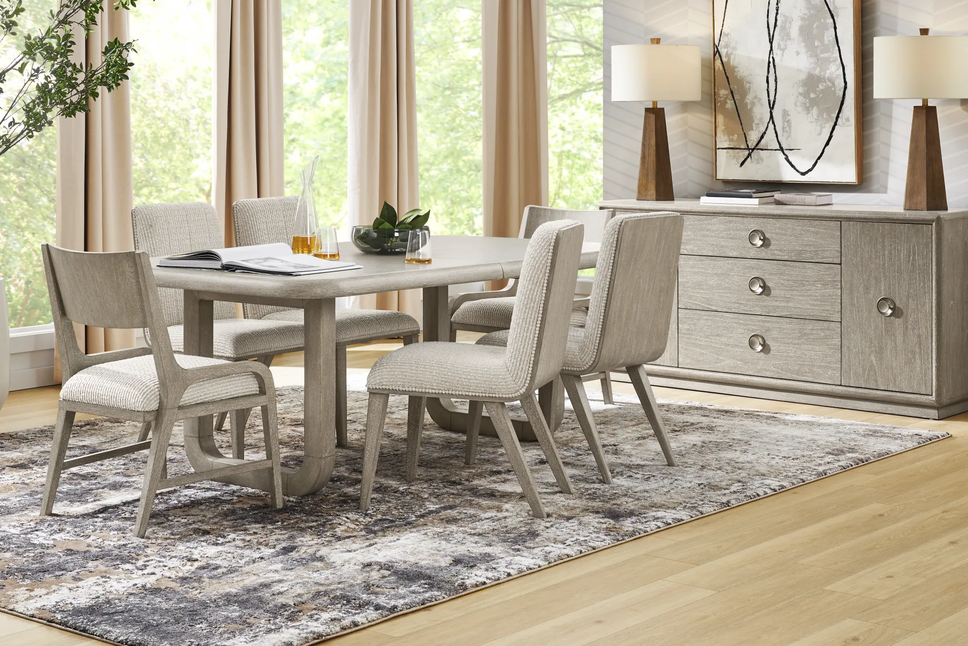 Santa Clarita Light Gray 7 Pc Dining Room - Image 1