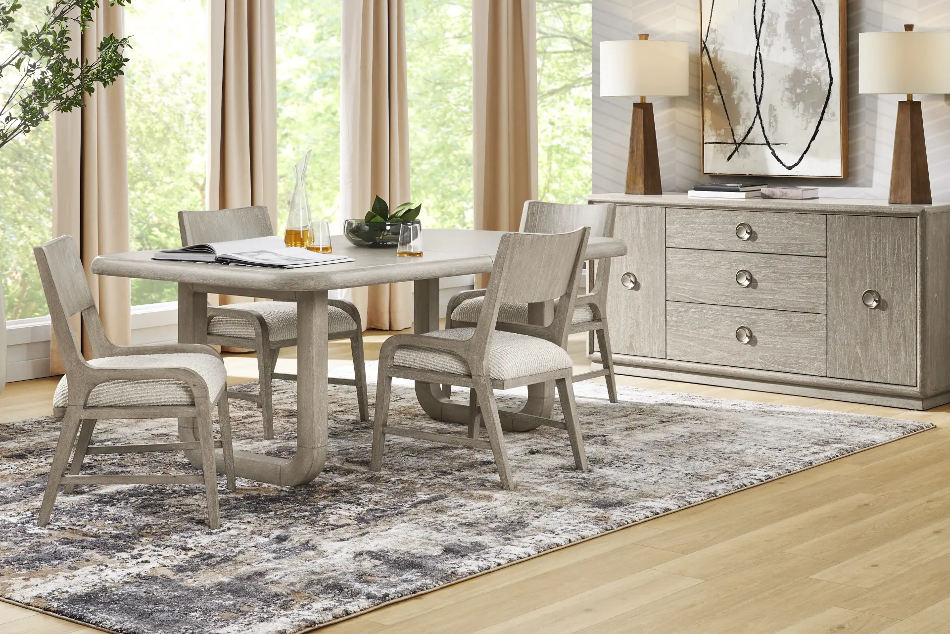 Santa Clarita Light Gray 5 Pc Dining Room