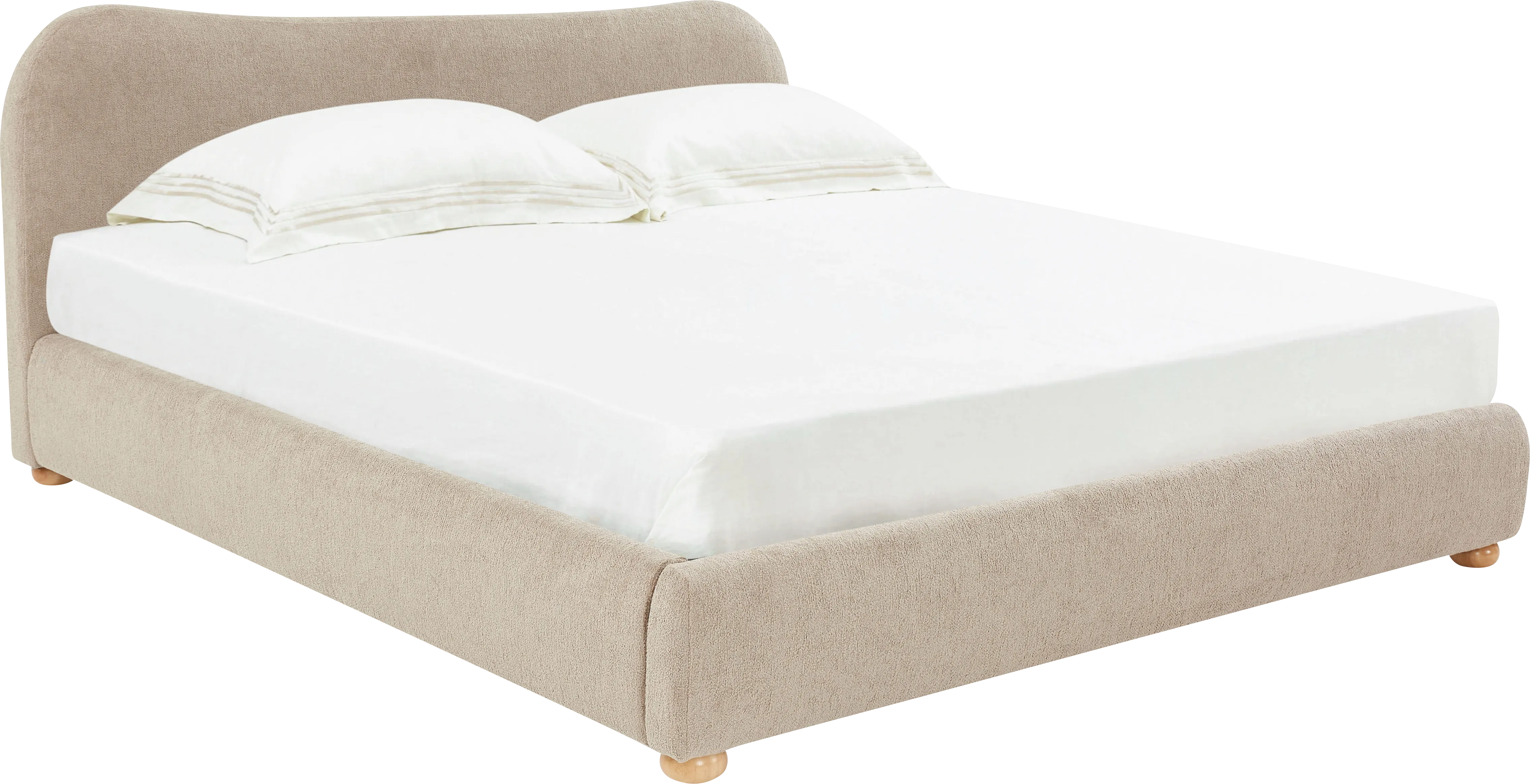 Nikket Light Brown King Bed - Thumbnail - Image 1
