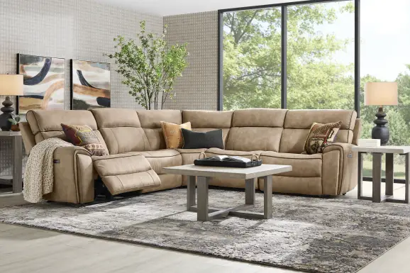 Bradshaw Place Stone 5 Pc Reclining Sectional