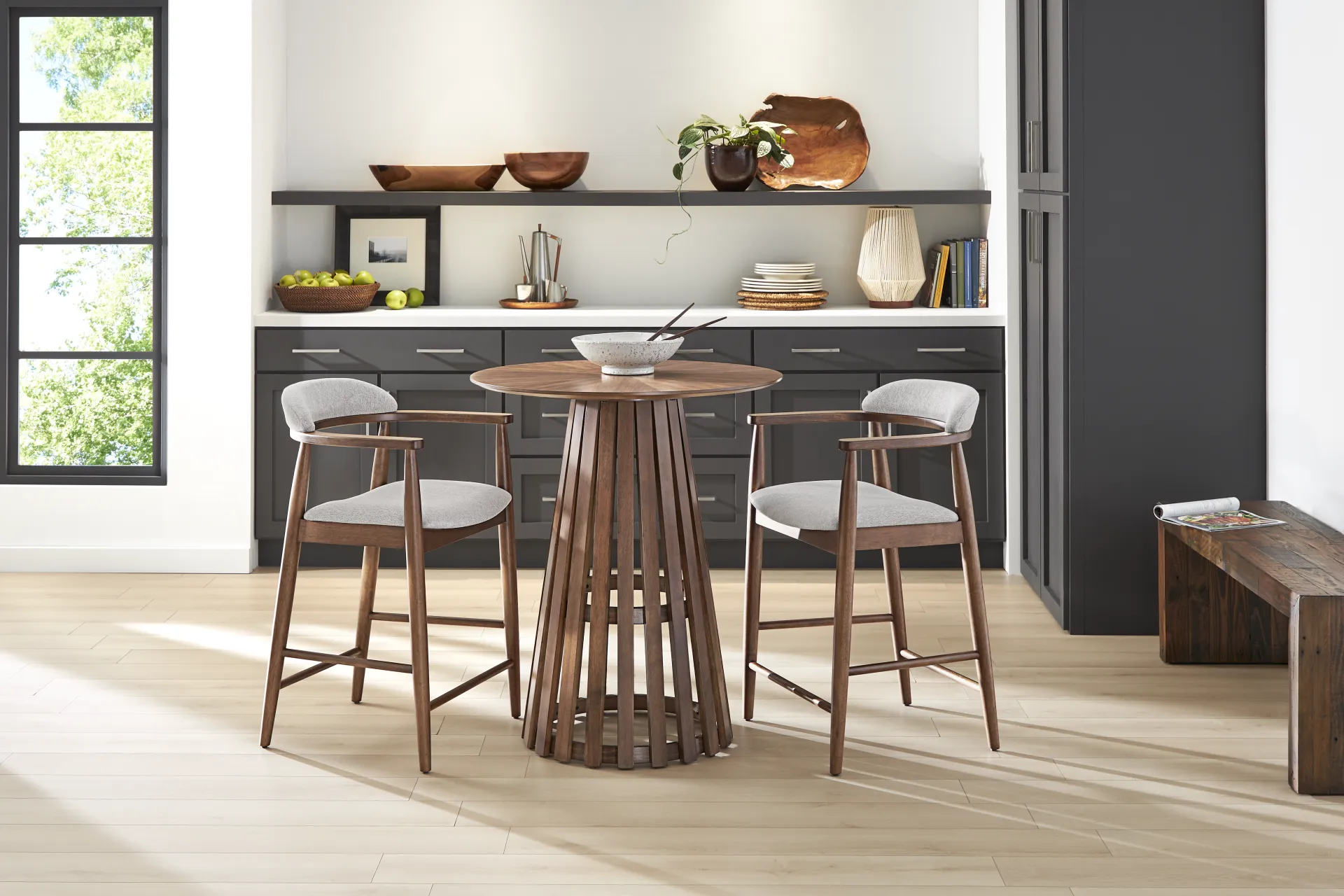 Madrid Walnut Counter Height Stool - Image 2