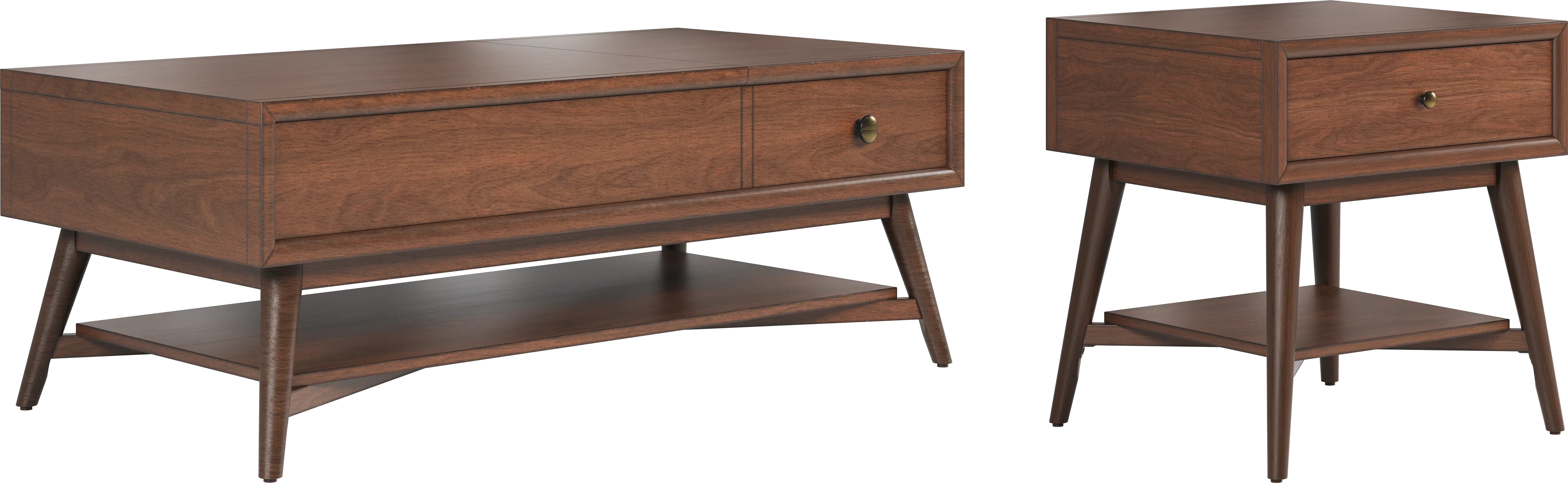 Greyson Brown Cherry 2 Pc Table Set - Thumbnail - Image 1