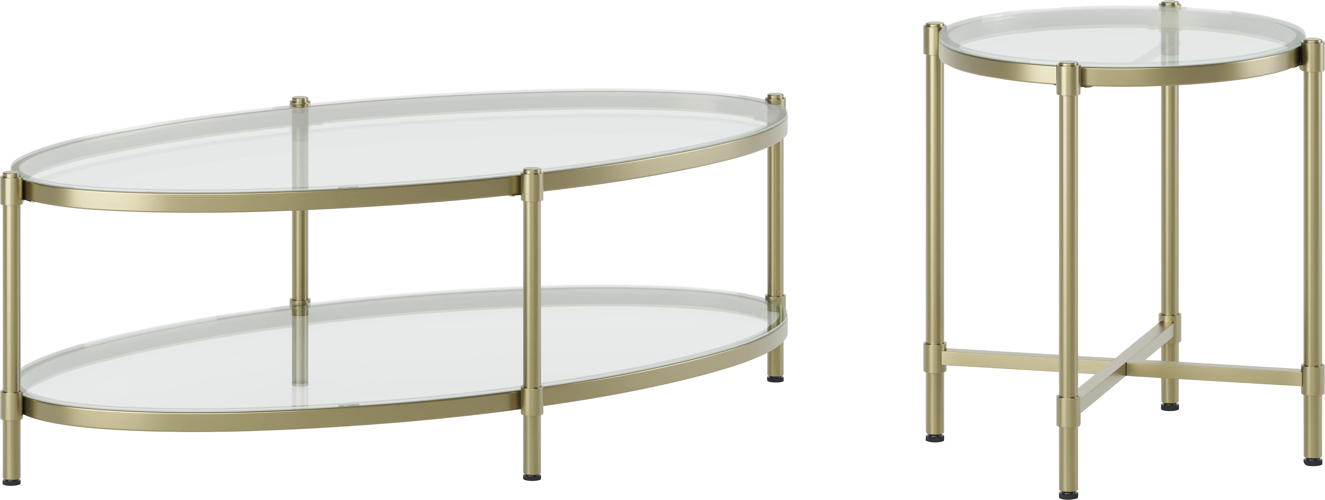 Alva Gold 2 Pc Table Set - Thumbnail - Image 1