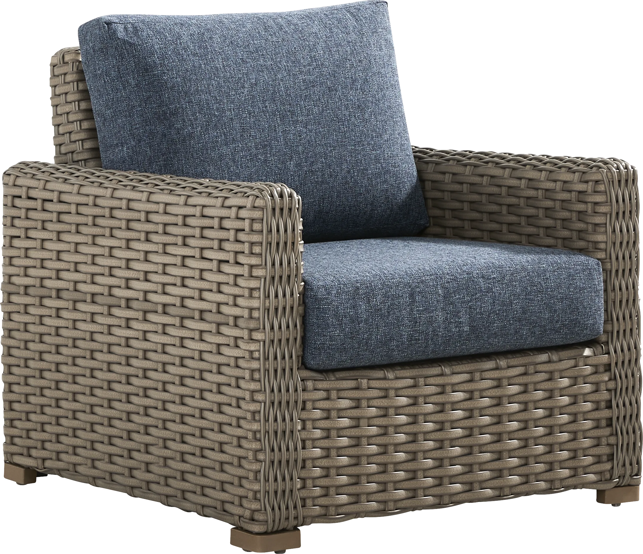 Siesta Key Driftwood Finish 3 Pc Outdoor Seating Set with Ink Cushions - Thumbnail - Image 4