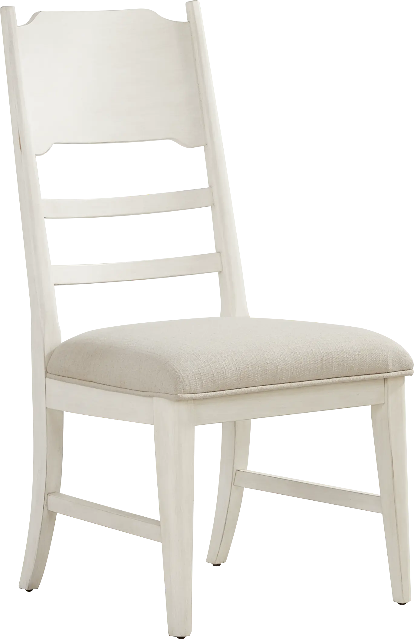 Lainey Cottage White Ladder Back Side Chair