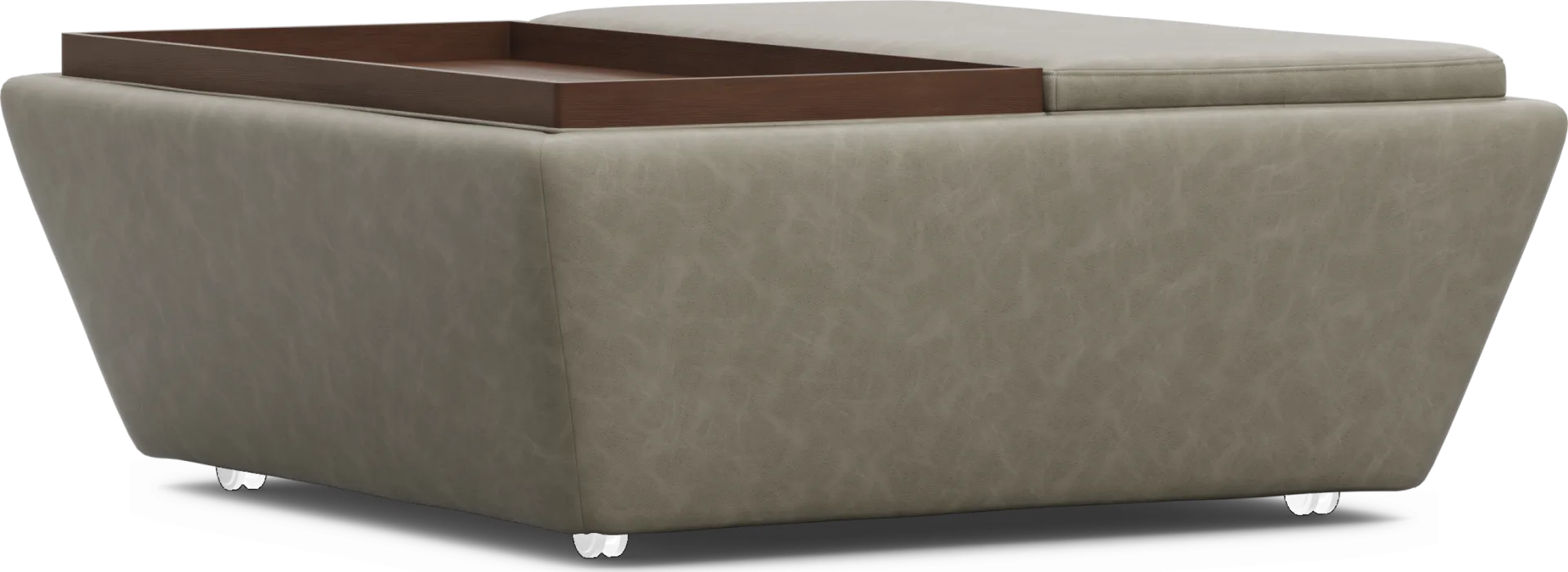 The Flow Gray Storage Ottoman