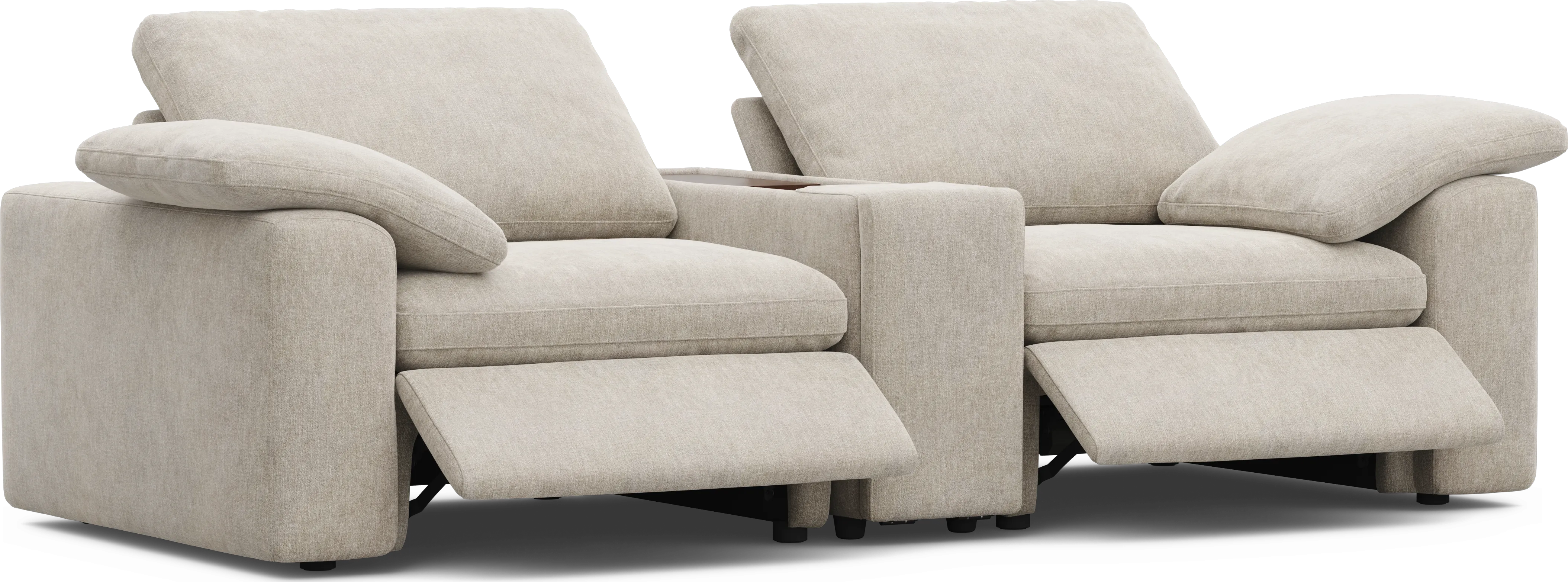 The Flow Gray 3 Pc Dual Power Reclining Sectional - Thumbnail - Image 1