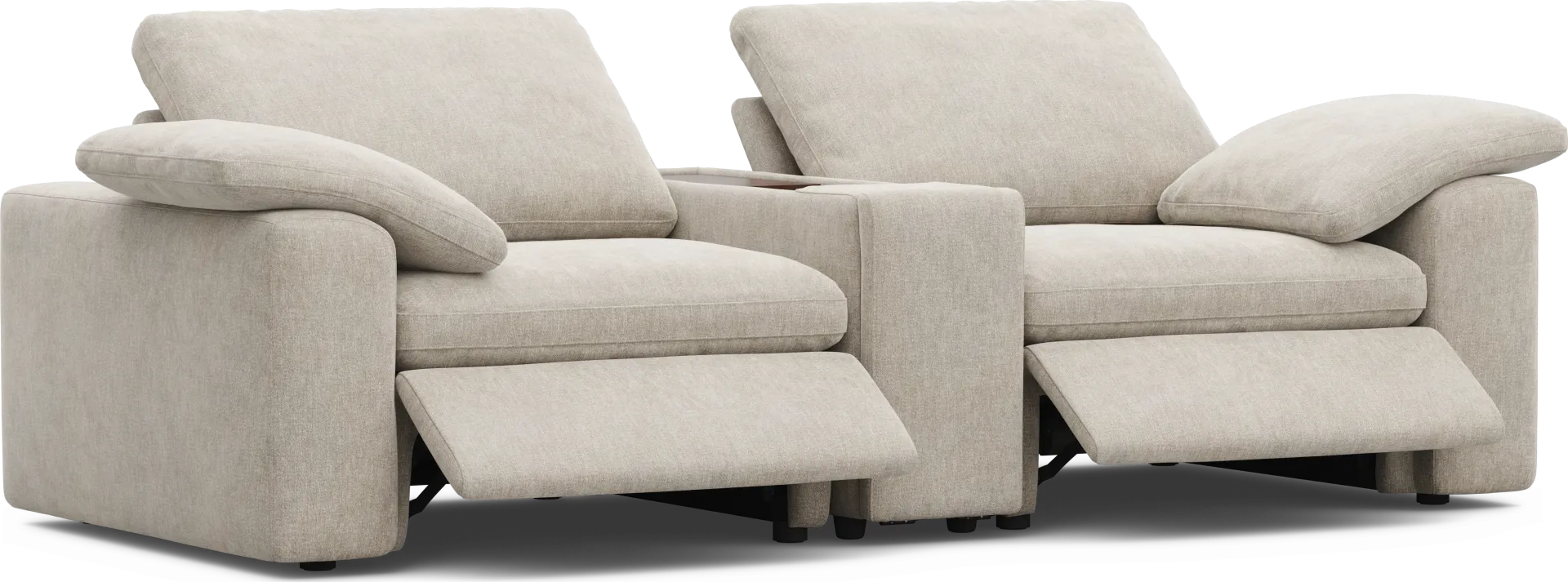 The Flow Gray 3 Pc Dual Power Reclining Sectional - Image 1