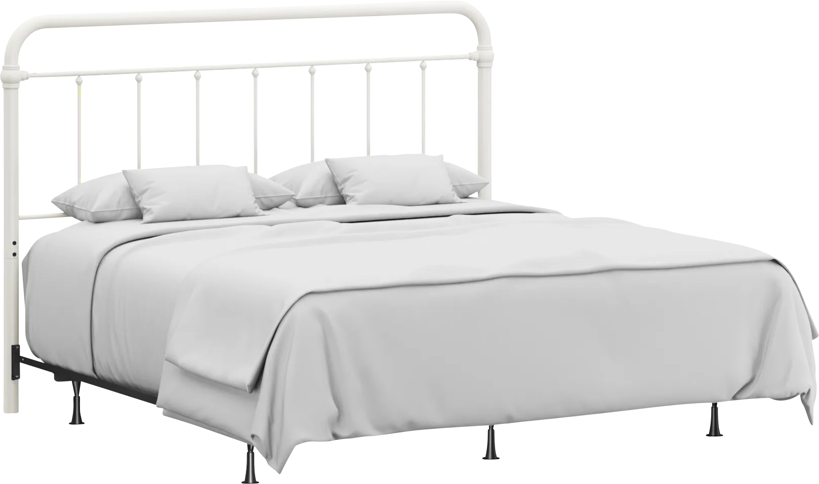 Leveni White King Bed - Thumbnail - Image 1