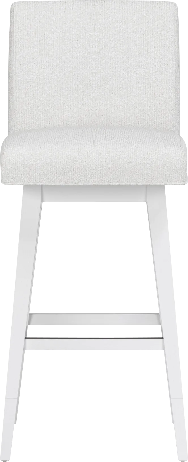 Nerton White Counter Height Adjustable Stool - Image 1
