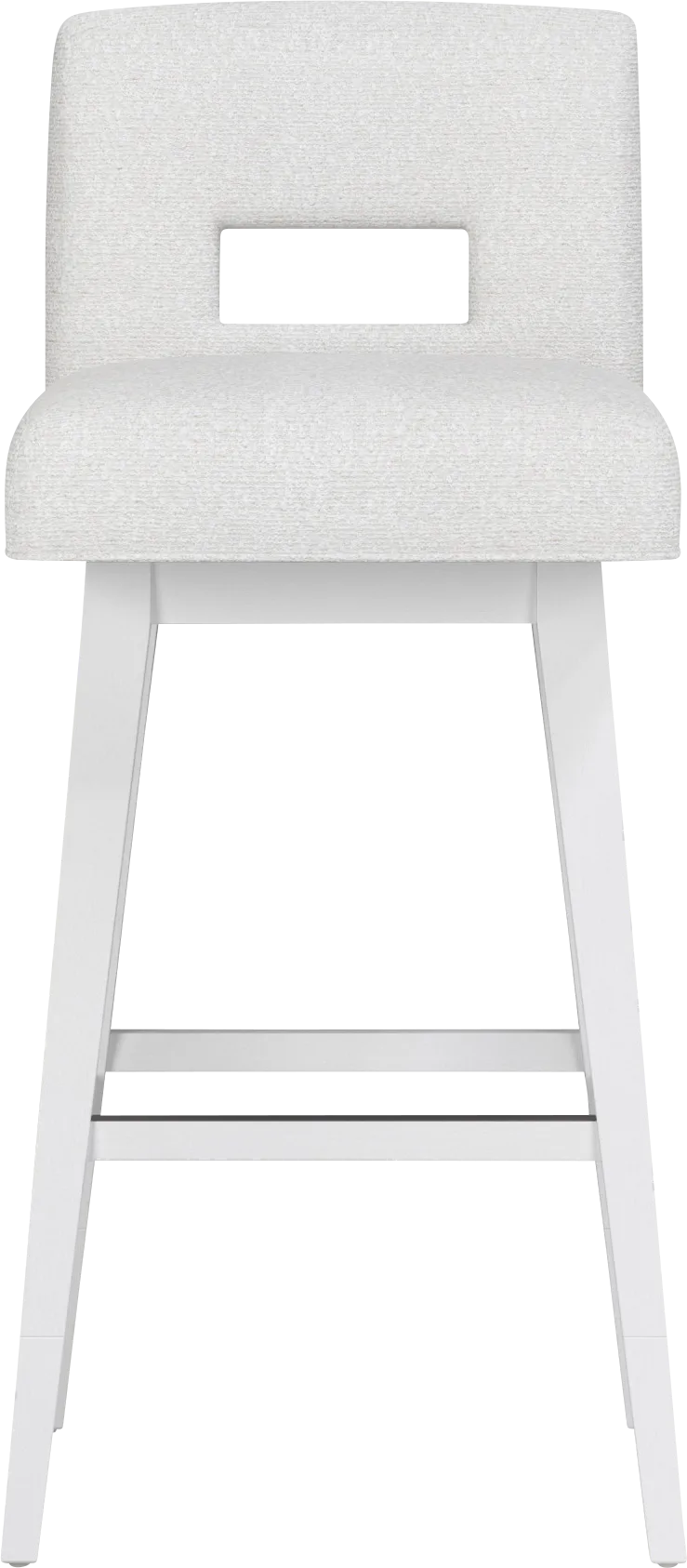 Jaek White Counter Height Adjustable Stool - Thumbnail - Image 1