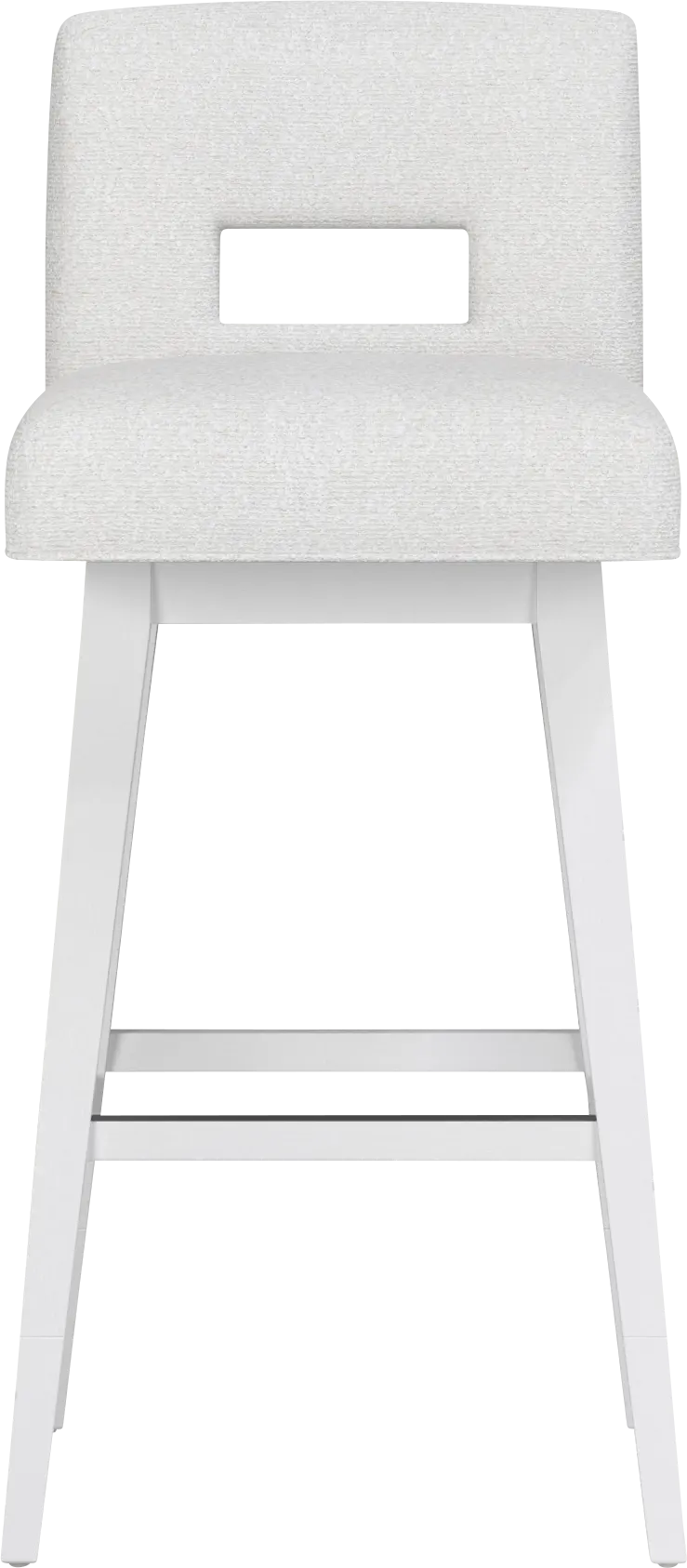 Jaek White Counter Height Adjustable Stool