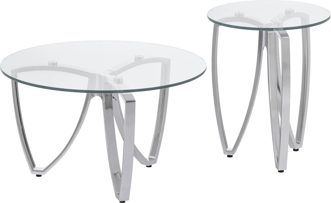 Celine Silver 2 Pc Table Set