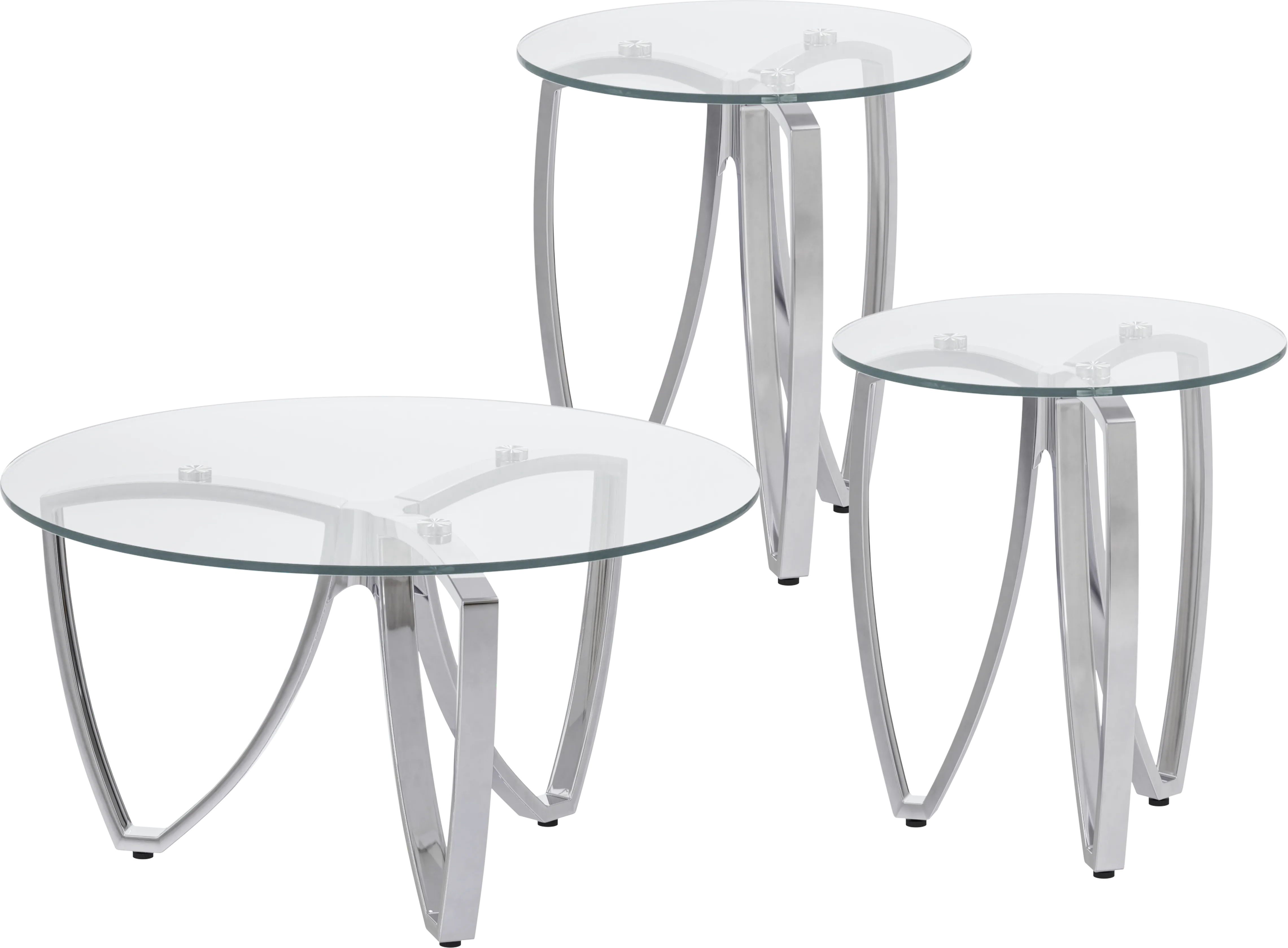 Celine Silver 3 Pc Table Set - Thumbnail - Image 1