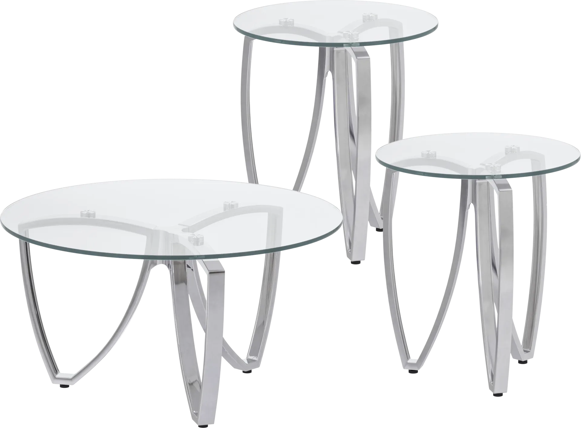 Celine Silver 3 Pc Table Set - Image 1