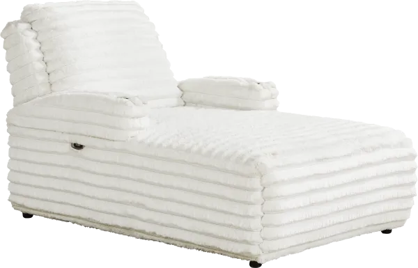 Wintercrest Ivory Power Reclining Chaise