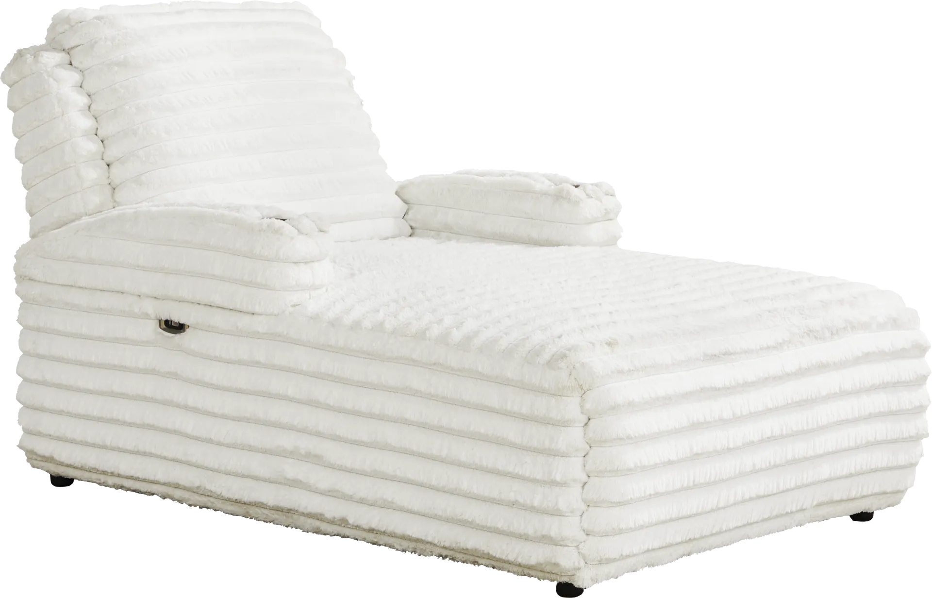 Wintercrest Ivory Power Reclining Chaise - Image 1