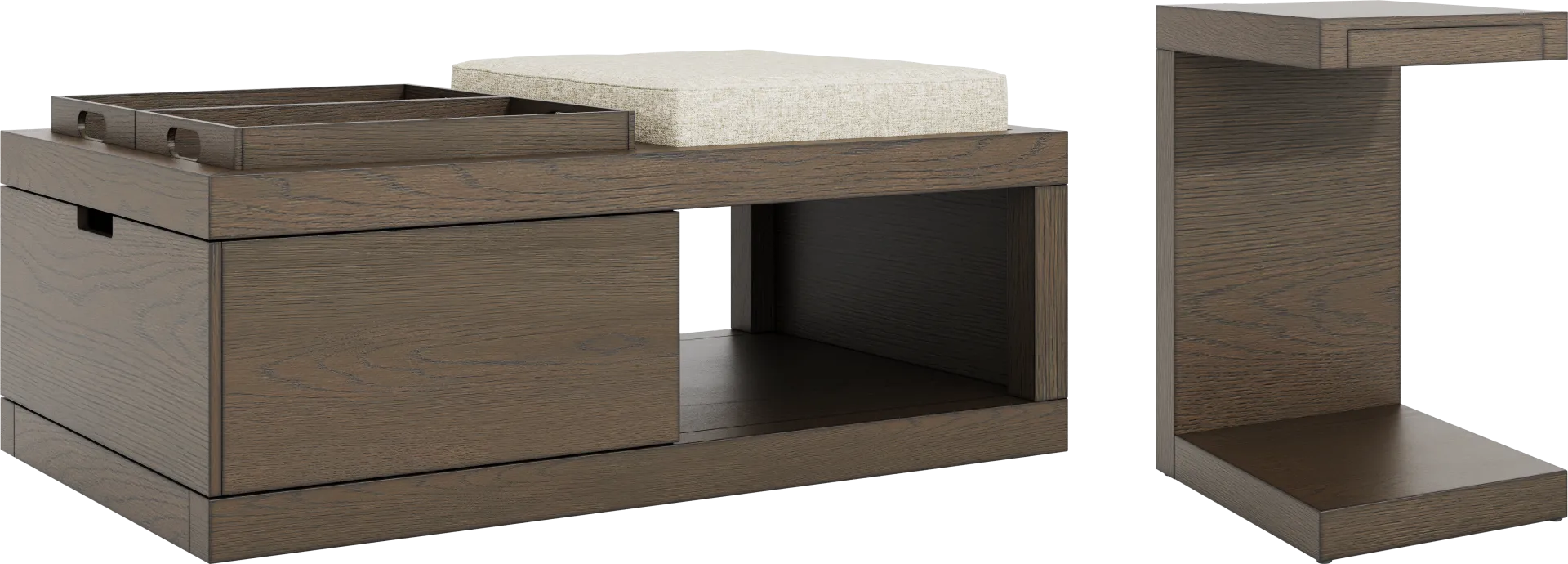 Delano Brown 2 Pc Table Set