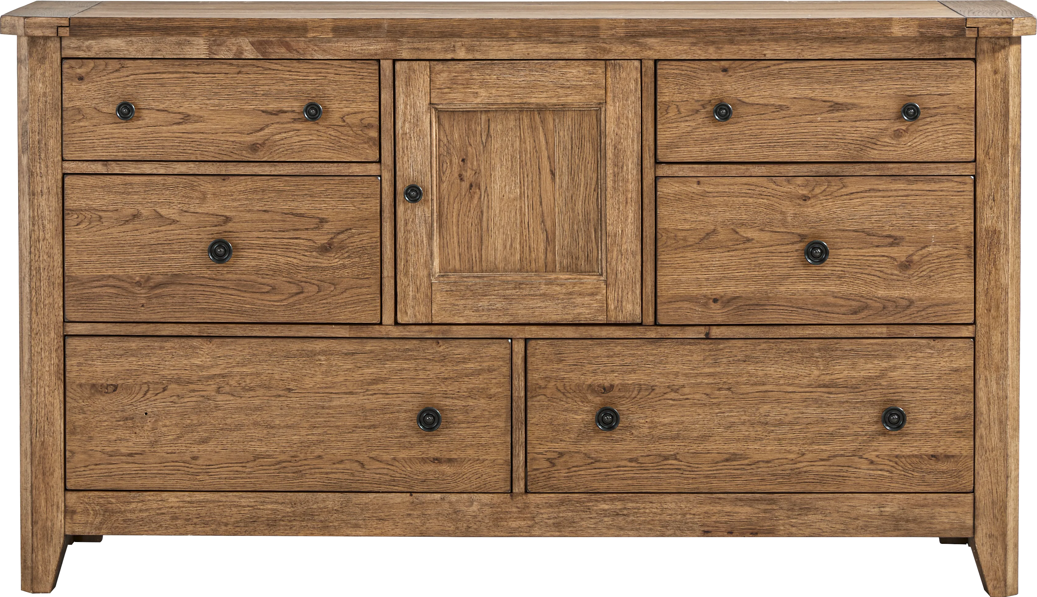 Hargrove Light Oak 5 Pc Queen Panel Bedroom - Thumbnail - Image 6