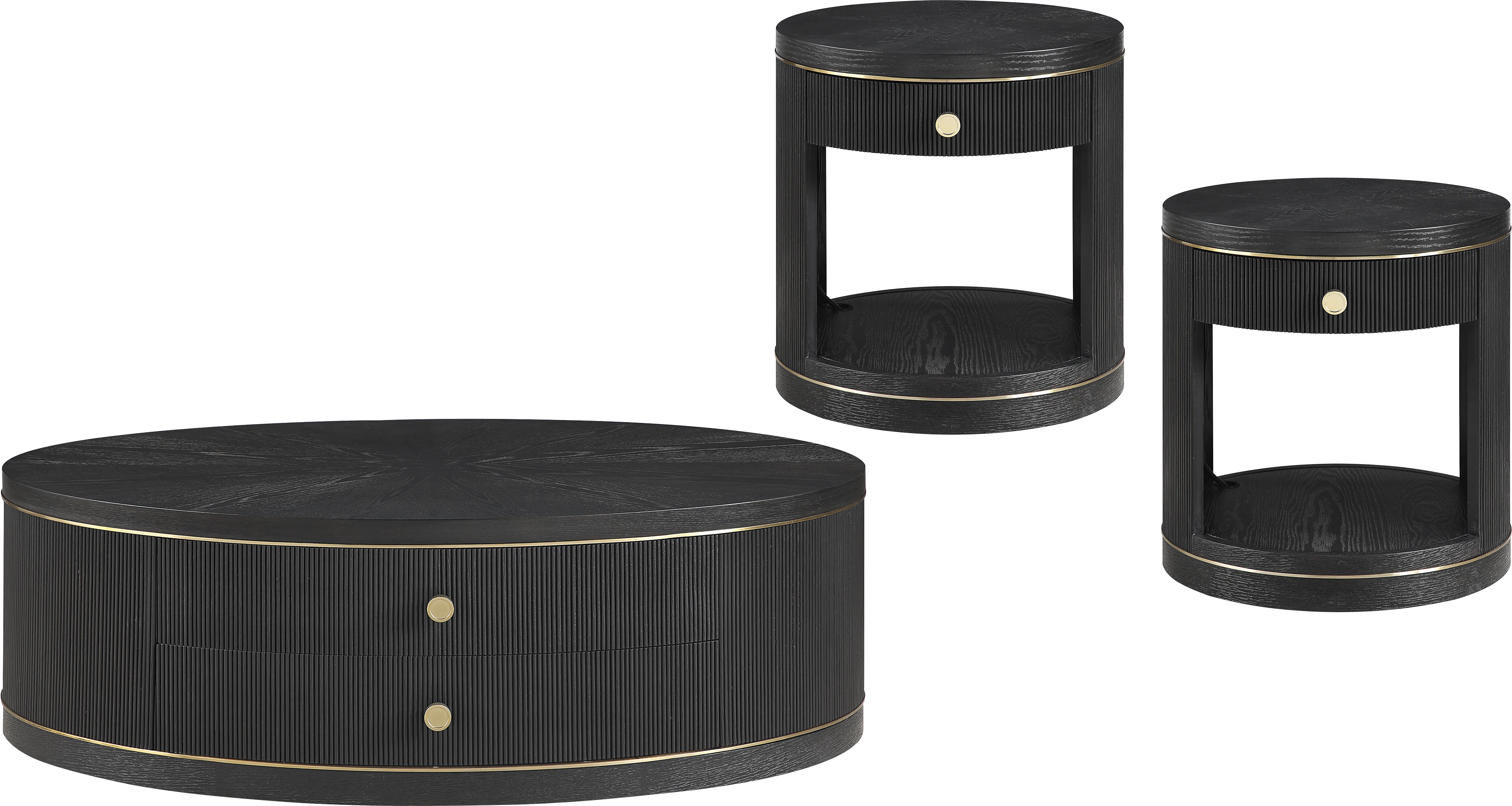 Wilshire Black 3 Pc Table Set - Thumbnail - Image 1