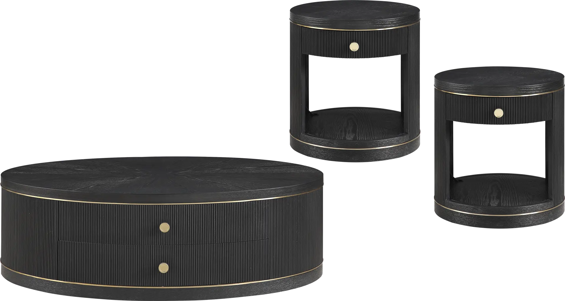 Wilshire Black 3 Pc Table Set