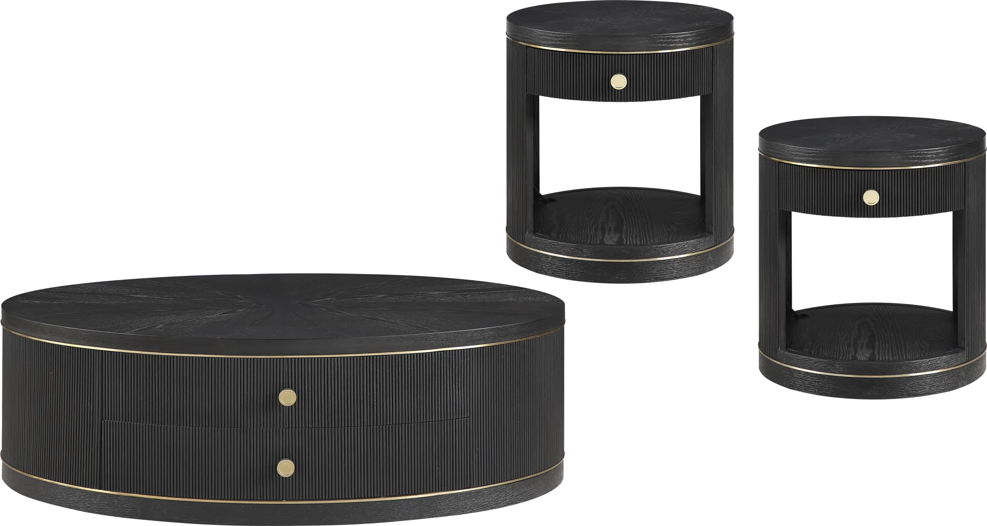 Wilshire Black 3 Pc Table Set - Image 1